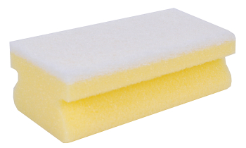 Coloured Foam Backed White Scourer Sponge x 10