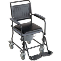 Commode Transfer Wheelchair Rear Brake Castors 18" seat