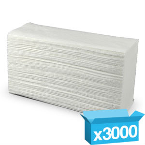 ZFold 2ply White Hand Towel 3000 ZFWHT - 220 x 240mm