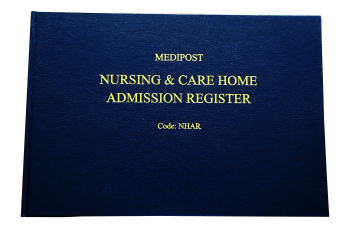 Nursing & Care Home Admissions Register -50 Double Pages