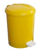 12 litre Plastic Pedal Bin Yellow