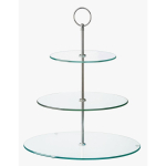 Glass Three Tiered Afternoon T ea Cake Stand