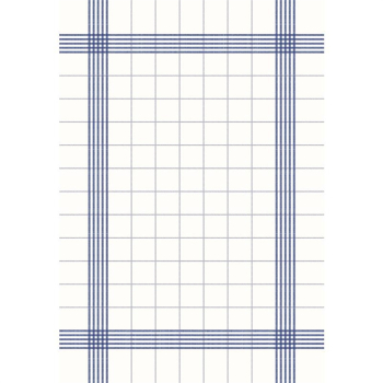 Duni Bistro Towel Napkin 38x54 cm in Blue Check on White (Pac