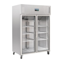 Polar Upright Double Glass Doo r Gastro Refrigerator 1200Ltr