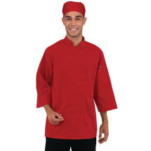 Colour By Chef Works Unisex Ja cket Red L