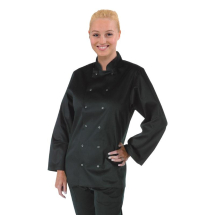 Whites Vegas Chef Jacket Long Sleeve Black - XS