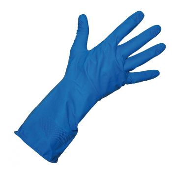 Blue Rubber Gloves x 12