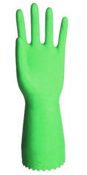 Green Rubber Gloves x 12