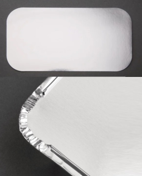 Foil Container Lids Polycoated for 660ml pot - Pack of 125 Foil Container Lids Polycoated for 660ml pot - Pack of 125