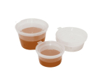 4oz Hinged Sauce Cup with Lids Box of 500