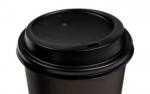 Black Domed Sip-Thru Lid 12oz-16oz - Box of 1000