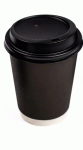 12oz Black Double Wall Coffee Cups Pack of 500