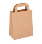 Small Brown Paper Carrier Bag (7 X 3.5 X 9") - Box of 250