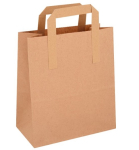 Medium Brown Paper Carrier Bag (8.5 X 4.5 X 10") Box of 250