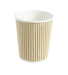 8oz Pure Kraft Ripple Wrap Paper Coffee Cup - Box of 500