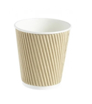 12oz Triple Wall Ripple Kraft Coffee Cup - Box of 500
