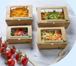 900ml PLA Kraft Window Boxes 175x135x50mm (Box 200)