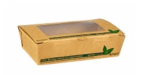 1200ml PLA Tuck Top Kraft Window Salad Boxes (Box 200)