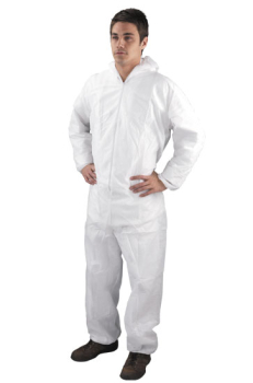 White Hooded Coverall