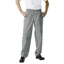 Chef Works Essential Baggy Pants Small Black Check L