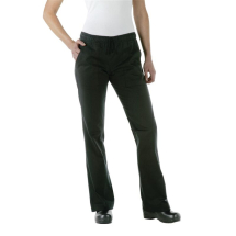 Womens Executive Chef Trousers Black Large - B223