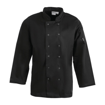 Whites Vegas Chef Jacket Long Sleeve Black - XXL Whites Vegas Chef Jacket Long Sleeve Black - XXL