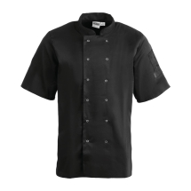 Whites Vegas Chef Jacket Short Sleeve Black - XS Whites Vegas Chef Jacket Short Sleeve Black - XS