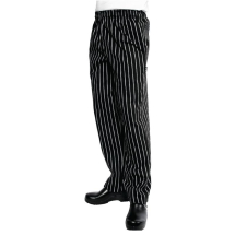Chef Works Unisex Easyfit Chef s Trousers Black and White Str
