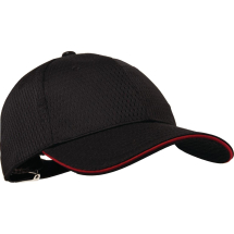 Colour by Chef Works Cool Vent Baseball Cap Black with Red Colour by Chef Works Cool Vent Baseball Cap Black with Red