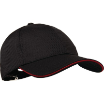 Colour by Chef Works Cool Vent Baseball Cap Black with Red