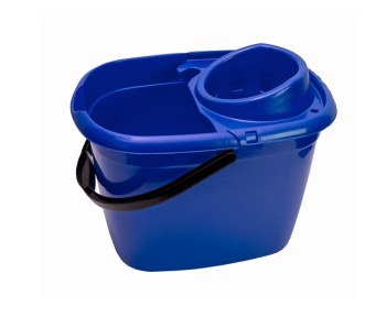 14 Litre Rectangular Bucket & & Squeezer - Blue 14 Litre Rectangular Bucket & & Squeezer - Blue