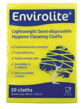 Envirolite Cloth Yellow Pack of 50 - 48x36cm Envirolite Cloth Yellow Pack of 50 - 48x36cm