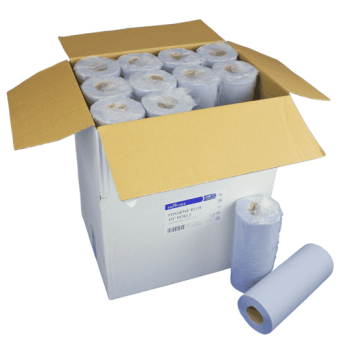 10 inch Hygiene Rolls Blue -  24 Rolls/ case 25cm x 40m 10 inch Hygiene Rolls Blue -  24 Rolls/ case 25cm x 40m