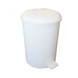 Pedal Bin 12Ltr White Plastic Pedal Bin 12Ltr White Plastic