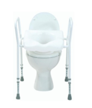 Adjustable Height Toilet Seat Aid - 26stone/165kg