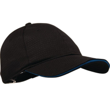 Colour By Chef Works Cool Vent Baseball Cap Black with Blue Colour By Chef Works Cool Vent Baseball Cap Black with Blue
