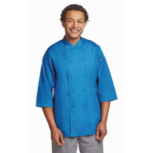 Colour By Chef Works Unisex Chefs Jacket Blue XS Colour By Chef Works Unisex Chefs Jacket Blue XS