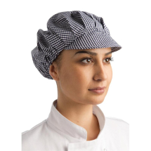 Whites Peaked Hat Blue and White Check Whites Peaked Hat Blue and White Check