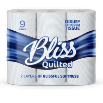 Quilted 2 Ply Toilet Roll 5 x 9 Rolls - Pack of 45 Quilted 2 Ply Toilet Roll 5 x 9 Rolls - Pack of 45
