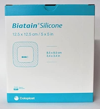 Biatain Adhesive Silicone 12.5cm x 12.5cm - Pack of 10 Biatain Adhesive Silicone 12.5cm x 12.5cm - Pack of 10
