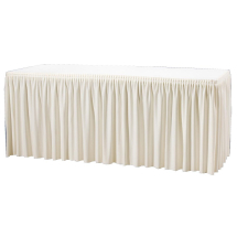 Table Top Cream Cover & Skirti ng - Plisse Style