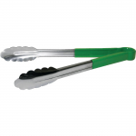 Hygiplas Colour Coded Green Serving Tongs 300mm 11"