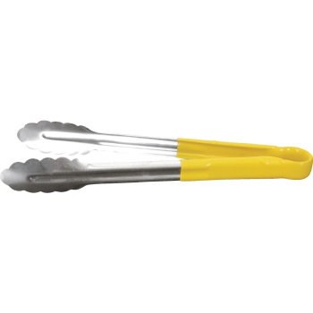 Hygiplas Colour Coded Yellow Serving Tongs 300mm 11Inch Hygiplas Colour Coded Yellow Serving Tongs 300mm 11Inch