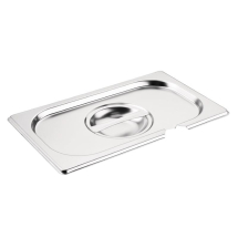 Vogue Stainless Steel 1/4 Gast ronorm Notched Lid