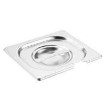 Vogue Stainless Steel 1/6 Gast ronorm Notched Lid