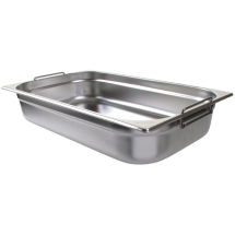 Vogue Stainless Steel 1/1 Gast ronorm Pan With Handles 100mm