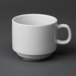 Olympia Whiteware Stacking Tea Cups 7oz 200ml (Pack of 12)