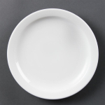 Olympia Whiteware Narrow Rimmed Plates 202mm (Pack 12)