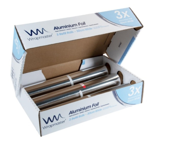Wrapmaster Aluminium Foil 300mm x 90m (3 Pack) Wrapmaster Aluminium Foil 300mm x 90m (3 Pack)