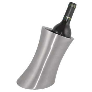 Brushed Stainless Steel Angled Wine And Champagne Cooler
